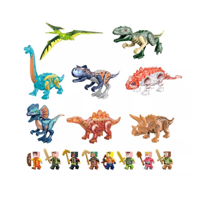 8 Set Juego De Bloques Wünd De Dinosaurio Bloques De Construcción