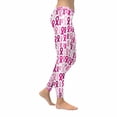 thumbnail image 3 of SUNENAT Breast Cancer Awareness Pink Ribbon Stretchy Capri Leggings Skinny Yoga Pants L, 3 of 4
