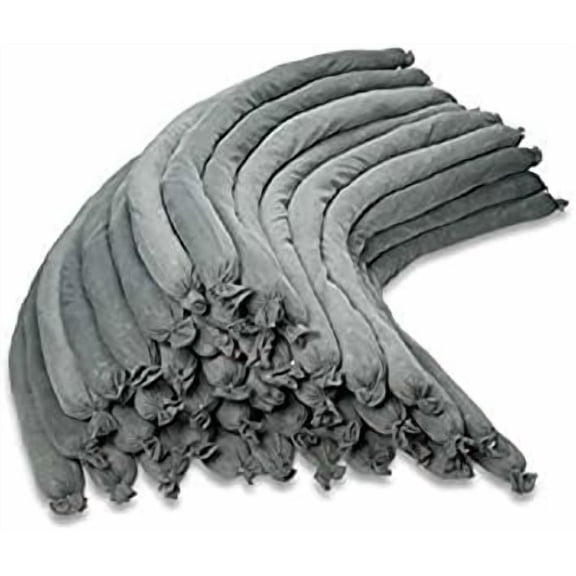 Universal Absorbent Socks – Snake for Oil and Water – 3” x 48” – Absorbing up to 40 Gallons – Super Poly Sock Absorber for Spill by Garage Door or Basement Floor – Pack of 40 (40)