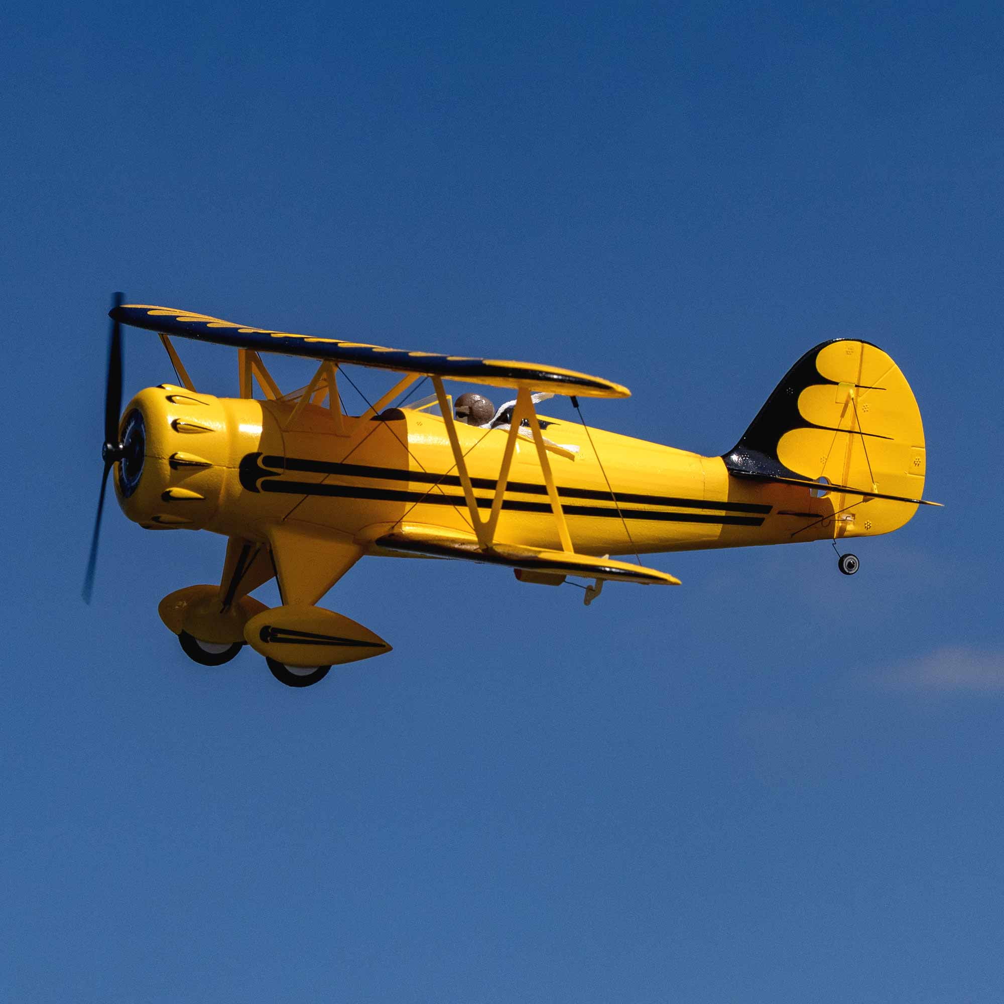 E-flite RC Airplane UMX WACO Yellow BNF Basic Transmitter Battery and Charger Not Included with AS3X & SAFE EFLU53550Y