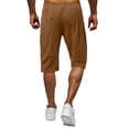 thumbnail image 4 of LilyLLL Mens Drawstring Elastic Waist Stright Leg Relaxed Fit Casual Pants Shorts, 4 of 5