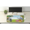 thumbnail image 2 of Animal Computer Mouse Pad, Kids Design Children Nursery Room Safari Themed Cartoon Animals Image Artwork Print, Rectangle Non-Slip Rubber Mousepad Large, 31" x 12", Multicolor, by Ambesonne, 2 of 2