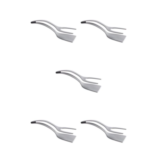 Guardoinrt Spatule en Nylon Résistante à la Chaleur à Double Face pour Cuisson Polyvalente Poignée Confortable Facile Gris Ensemble de 5