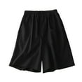 thumbnail image 1 of PMVFHDE Womens Shorts Casual Basic Pocket Loose Shorts Solid Color Breathable Summer Lightweight Everyday, 1 of 3