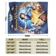 thumbnail image 4 of Manta de Blancanieves y los siete enanitos, manta de felpa grande súper suave y esponjosa para niños, niñas y adultos jóvenes, manta de franela cálida y acogedora para sala de estar, sofá cama para, 4 of 7