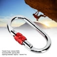 thumbnail image 5 of BOKYAN 25KN O‑Ring Spring‑Loaded Climbing Carabiner – Smooth Curve, High Strength, 25KN Vertical, 9KN Horizontal, Ideal for Backpackers & Hikers, 5 of 7