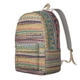 thumbnail image 2 of Unisex Boho Bohemian Rucksack, Vintage Style Backpack with Front Pocket, Lightweight Bag for School University Work Commute, Great Gift Choice, 2 of 5