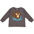 thumbnail image 3 of Inktastic Otter Lover Boys or Girls Long Sleeve Toddler T-Shirt, 3 of 5