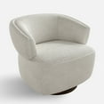 thumbnail image 2 of Miekor Furniture Barrel Chair, Fully Assembled Accent Lounge Sofa With 360-Degree Base, Oversized Upholstered Reading Chair-Beige 32937, 2 of 7