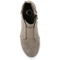 thumbnail image 5 of Journee Womens Clara Round Toe Inside Zip Wedge Sneakers, Widths Available, 5 of 10