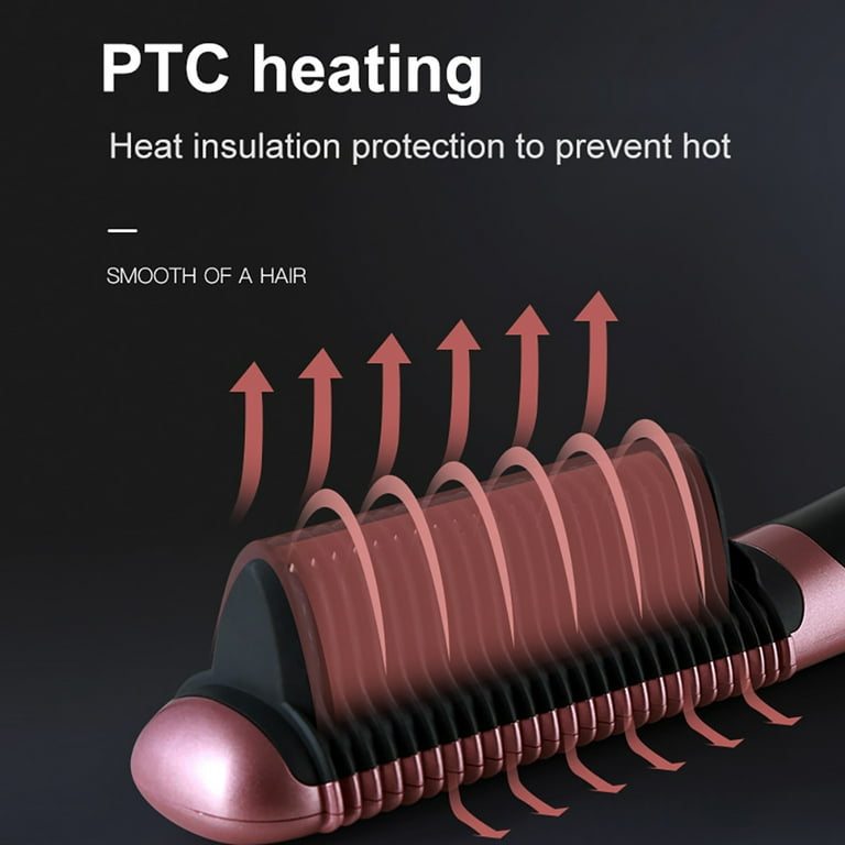 KSKIN Fast Heating Hair Straightener Brush - Anti Scald Ceramic