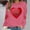 Hot Pink, variant on Oversized Sweatshirts for Womens Valentine's Love Heart Printed Shirts Long Sleeve Round Neck Blouses Valentine's Day Sweater Pullover Tops