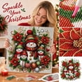 thumbnail image 2 of Christmas 5D Diamond Painting Kit Snowman Diy Rhinestone Art 11.81 X 11.81 Inches Frameless Holiday Decor, 2 of 4