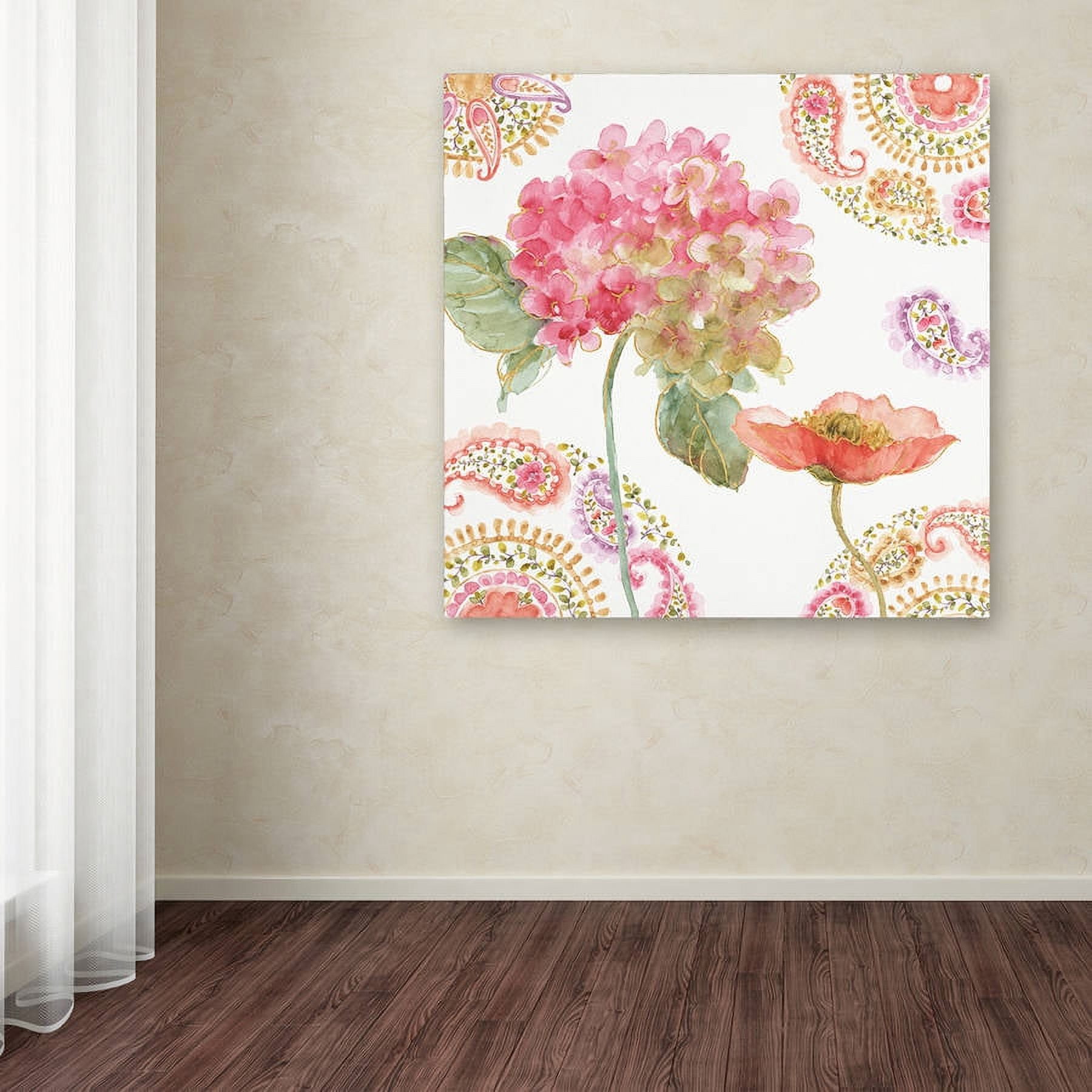 Trademark Fine Art "Rainbow Seeds Paisley II" Canvas Art by Lisa Audit