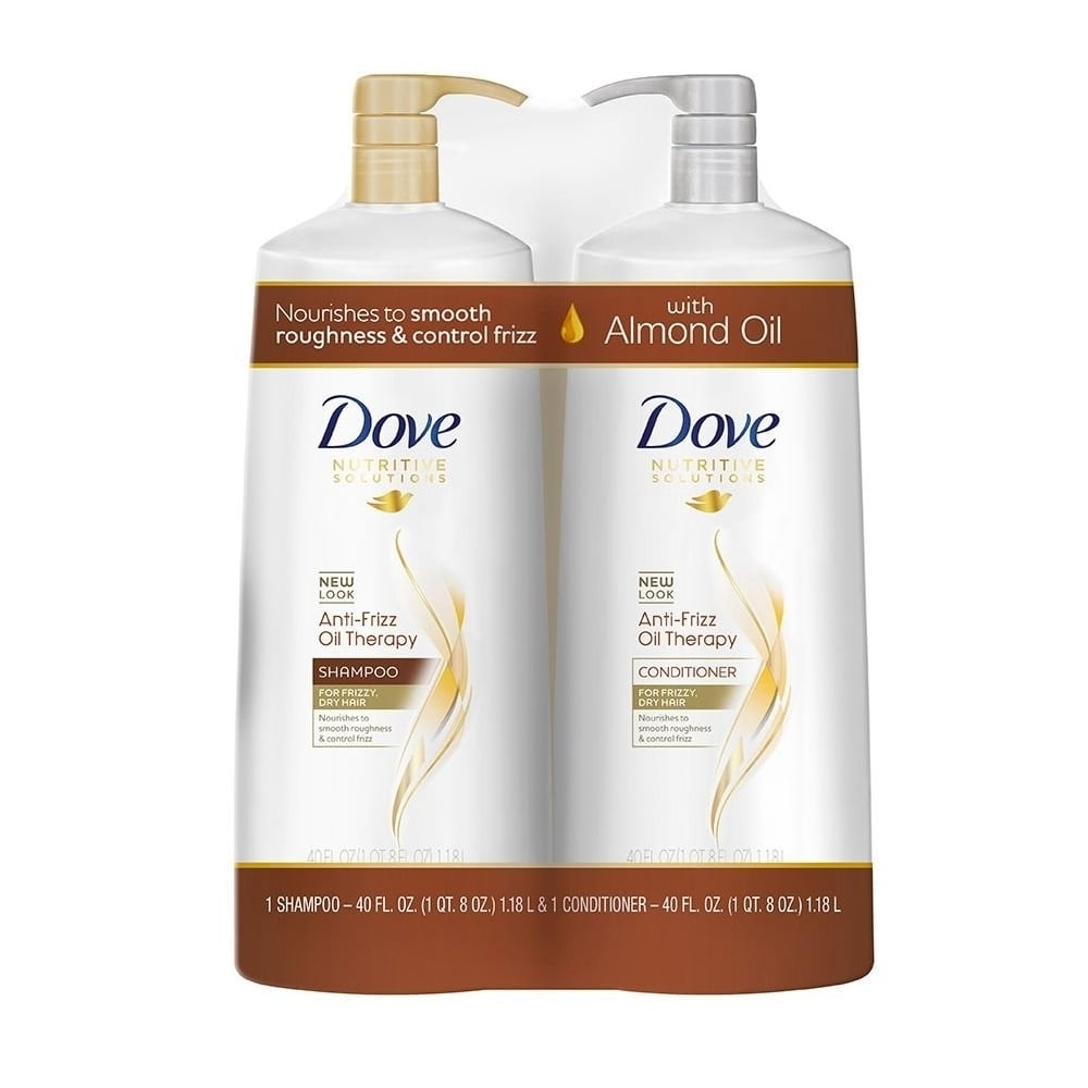 Dove Nutritive Oil Therapy Shampoo + Conditioner Bundle, 40 Fl Oz, 2 Ct -