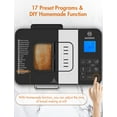 18in1 Bread Machine, Moosoo 2LB Bread Maker, Stainless Steel