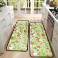 thumbnail image 4 of Kitchen Rugs Sets Of 2,Red Mushroom Frog Green Pattern Anti Fatigue Kitchen Mat Rugs Non Slip Washable,Decorative Kitchen Floor Mats for Kitchen,Sink,Laundry,17"x47"+17"x47", 4 of 5