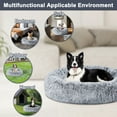 thumbnail image 2 of ELSKER&HOME Calming Dog Bed,Donut Washable Warming Soft Round 39 inches Dog Beds for Large Dogs,Anti-Anxiety Fluffy Plush Cushion Bed Fits up to 120 lbs Pets,Gradient Blue, 2 of 6