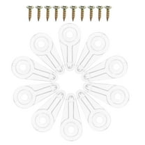 50pcs Clear Glass Retainer Clips Kit with Screws for Securing Cabinet Doors, Panel Holders, Mirror Clips, and Glass Fixtures