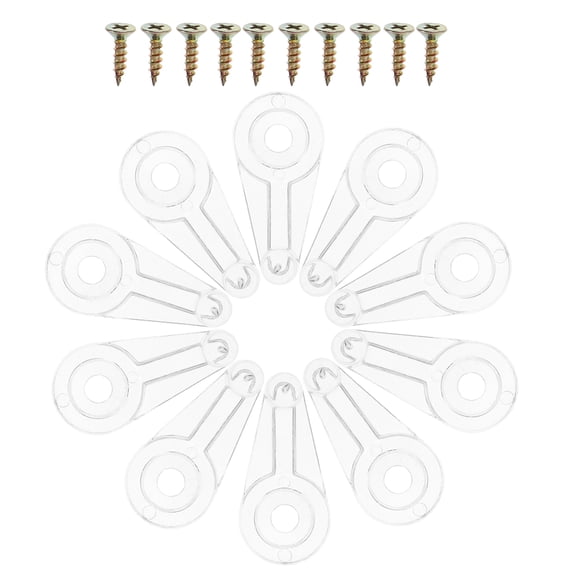 Kit de clips de retención de vidrio transparente de 50 piezas con tornillos para fijar puertas de gabinetes de vidrio y ventanas Soportes de paneles de vidrio Juego de clips de espejo