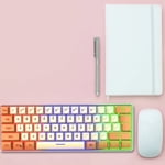 TIMIFIS Clavier mécanique Clacher mécanique Compact PC Clavier mécanique de jeu Clacher 61 Clés pour l'été informatique/laptop