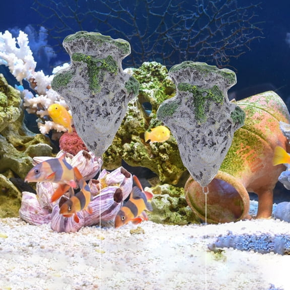 BESTYASH Wear-Resistant Green Floating Stone Aquarium Decor for Natural-Looking Fish Tank