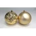 thumbnail image 2 of 2cts 100mm Shatterproof Ornament-GOLD, 2 of 3