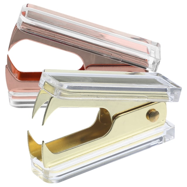 STRANDCHIC 2Pcs Metal Staple Remover Tool Portable Stapler Remover for Daily Office Use in Assorted Colors