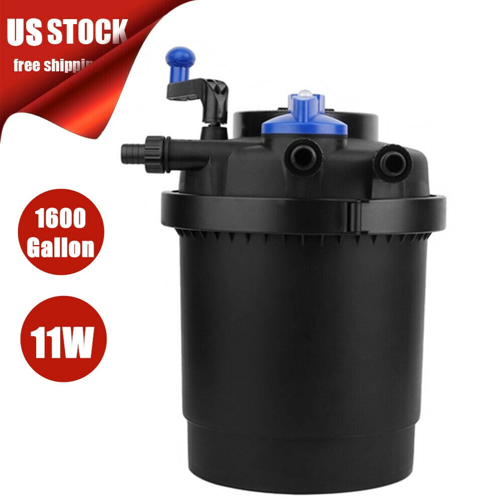 1600 Gal Pressure Pond Filter w/ 13W UV Sterilizer Koi Fish 1600GPH Water Pump 
