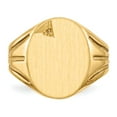 thumbnail image 4 of 14K Yellow Gold Ring Band Signet 4 to 17 mm (tapered), Size 7, 4 of 5