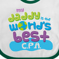 thumbnail image 4 of Inktastic Accountant Dad Best Cpa Boys or Girls Baby Bib, 4 of 4