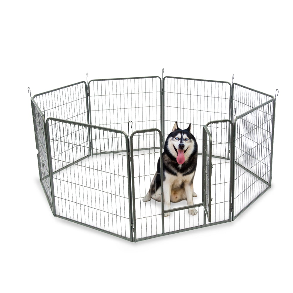 32" Pet Playpens for Dogs, Heavy Duty Metal Puppy Playpen for Small