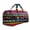 Striped Hippie, variant on Large Quilted Duffle Bag Hippie Floral Portable Gym Weekender Bag Zipper Workout Grocery Pouch for Business Trip