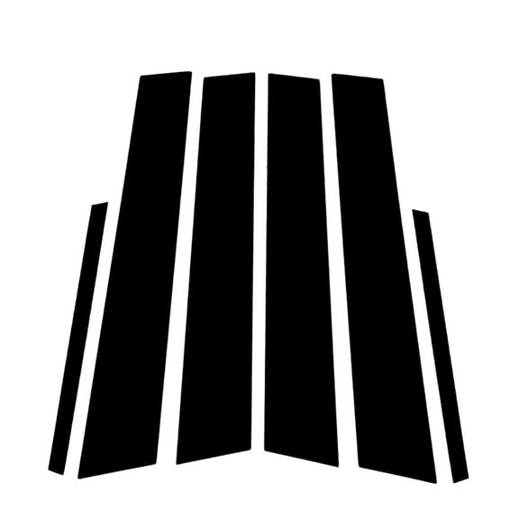 Car Door Black Pillar Post Decal Trims fit For 2011-2021 Dodge Charger, Pack of 6