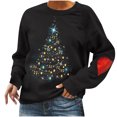 thumbnail image 1 of CEHVOM T-Shirt Décontracté à Manches Longues Col Rond Imprimé de Noël pour Femmes, 1 of 4