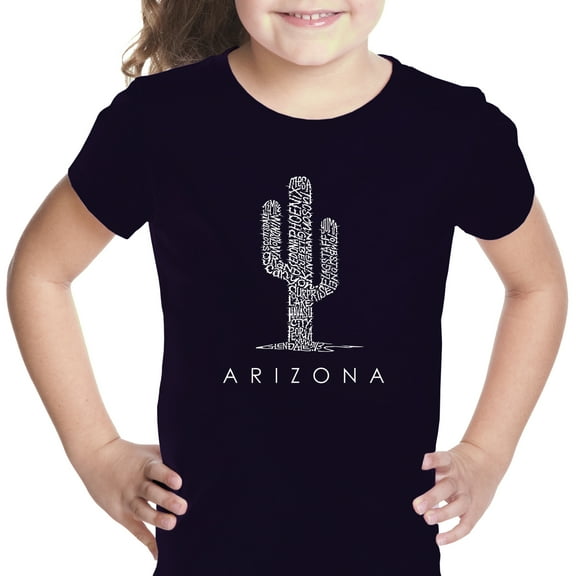 LA Pop Art Girl's Word Art T-shirt - Arizona Cities