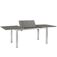 thumbnail image 3 of Pemberly Row 30"H Modern Aluminum/Wood Patio Dining Table in Gray, 3 of 8