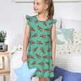 thumbnail image 4 of Fotbe Cartoon Lobsters 4 Vestido de Dormir para Niñas de 3 a 10 Años, Mangas Cortas, Estilo Princesa, Pijama Camisón con Mangas Voladas-Large, 4 of 6