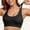 A1_Black, variant on VISALY Halter Sports Bra for Women Ribbed U Neck Low Back Padded Crop Top with Built In Bra Wireless Seamless Bralette Soft Stretchy Comfy Full Coverage Push Up Support Yoga Workout Bra Black L