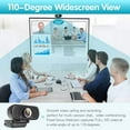 thumbnail image 3 of Webcam HD 1080p ,Live Streaming Web Camera with Stereo Microphone, PC Desktop or Laptop USB Webcam with 110 Degree View Angle, HD Webcam for Video Calling, Recording, Conferencing, Streaming, Gaming, 3 of 5