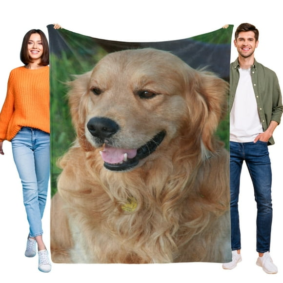 Golden Retriever anti-pilling, suave, ligera, esponjosa y acogedora de lujo para hogar y cocina – Perfecta para niños y adultos,100X130cm