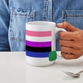 thumbnail image 4 of CafePress - Genderfluid Pride Flag Large Mug - 15 oz Ceramic Large White Novelty Mug, 4 of 6