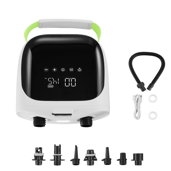 KFFKFF Rechargeable Electric Paddle Board Pump, 20PSI High-Pressure Dual-Stage Design with Auto-Off and Deflation Features, Suitable for Inflatable Boards, Tents, and Mattresses