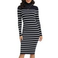 thumbnail image 4 of PrettyGuide Women's Turtleneck Sweater Dress Long Sleeve Ribbed Knit Stretch Midi Bodycon Dresses, 4 of 8