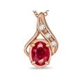 thumbnail image 2 of Star K� Oval 7x5mm Created Ruby Drop Pendant Necklace, 2 of 9