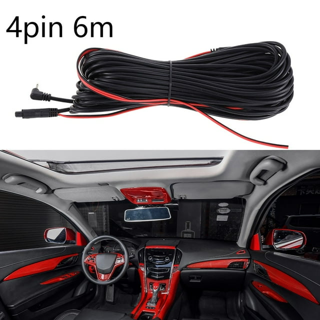 Fil d'Extension 4 Broches Installation Facile pour Voiture DVR Dash Caméra Longueur 6m