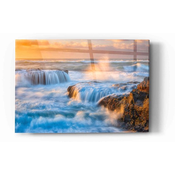 Epic Art "Sunset Fury" by Darren White, Acrylic Glass Wall Art, 16"x24"