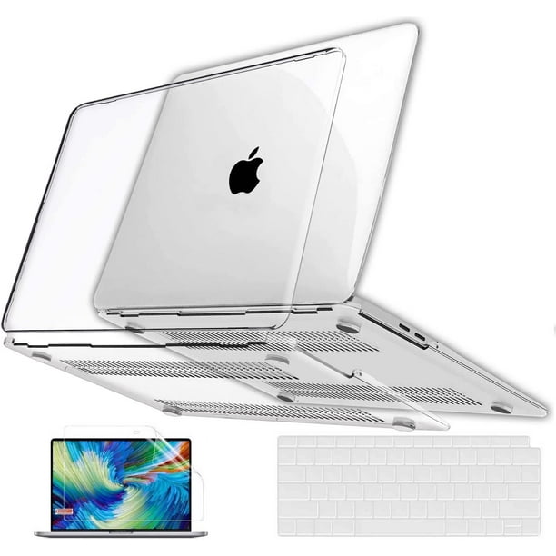 GVTECH pour MacBook Air 13 pouces Crystal Clear Case 2020 2019 2018 A2337  M1 A2179 A1932, coque rigide et clavier 