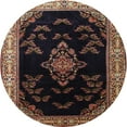 thumbnail image 1 of Ahgly Company Machine Washable Indoor Round Traditional Chocolate Brown Area Rugs, 4' Round, 1 of 7