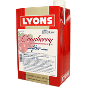 Lyons ReadyCare Cranberry Cocktail 100% Juice with Fiber for Digestive Health - 46 fl oz Cartons (12 Pack)